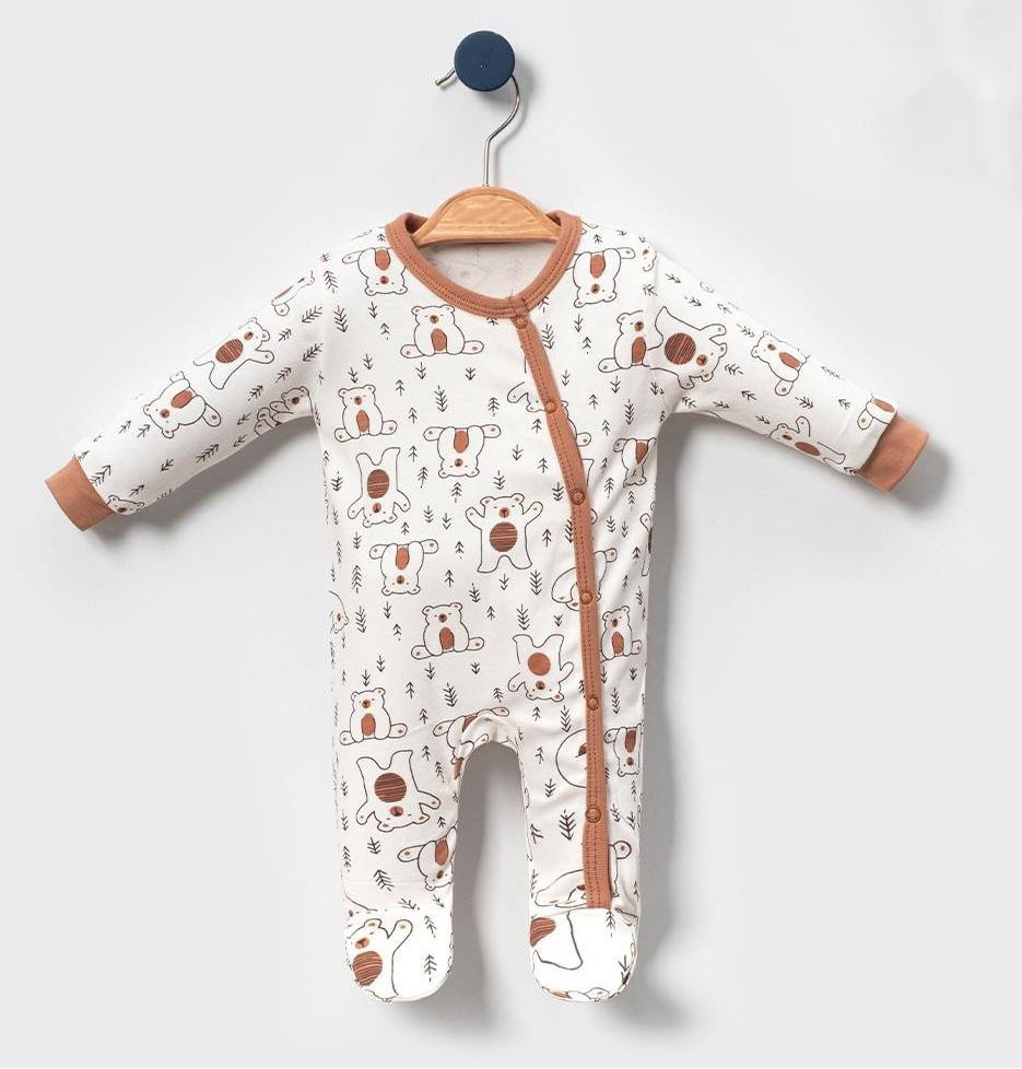 Beyaz Mini Bear Bebebek Tulumu