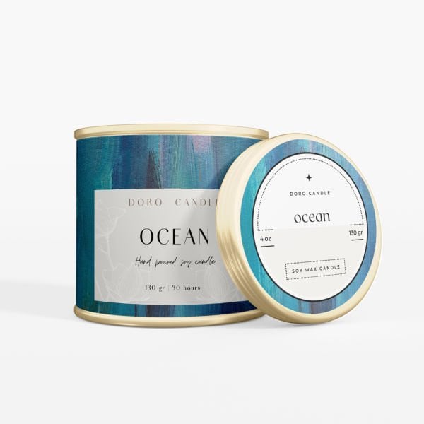 Doro Candle Okyanus Kokulu Soya Mum 130 Gr