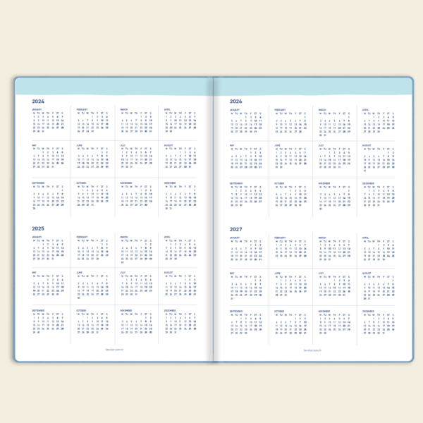 Keten Süresiz Planlayıcı Ajanda Defter Pembe 15x21
