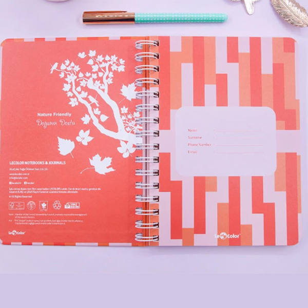 Spiralli Sert Kapaklı Defter Çizgili Tetris
