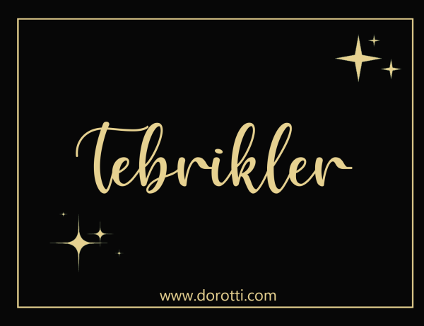 Siyah Tebrikler Tebrik Kartı