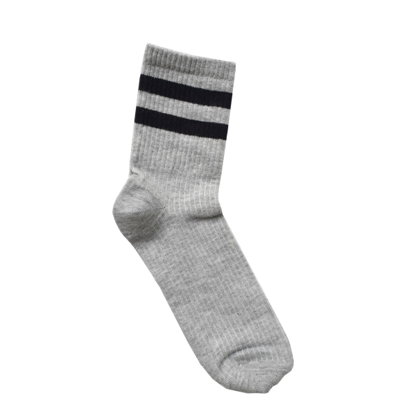 Gri Çizgili Unisex Çorap