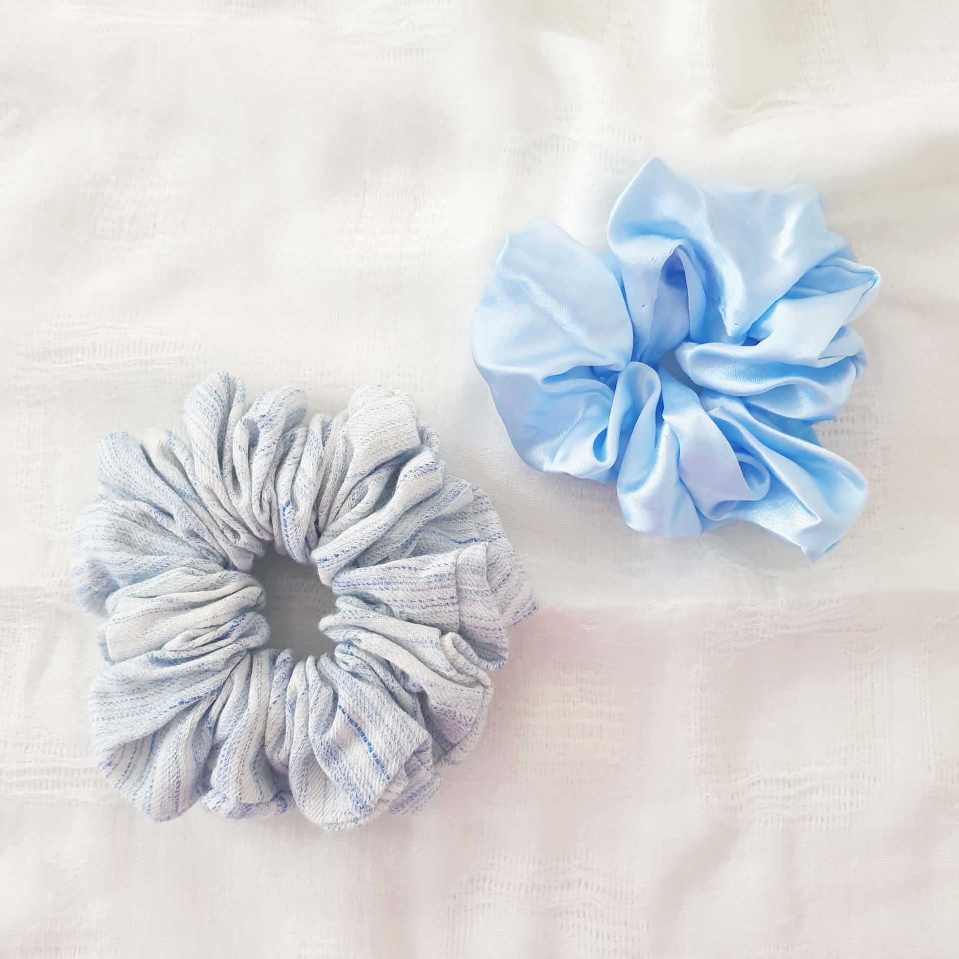 İKİLİ SCRUNCHIE TOKA SETİ MAVİ
